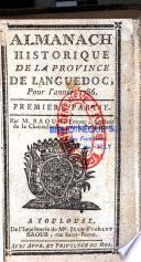 Almanach historique de la province de Languedoc pour l'année 1786