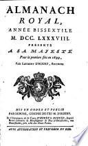 Almanach royal. Année bissextile 1788