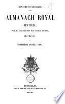 Almanach royal officiel, publié, exécution d'un arrête du roi