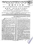 Almanach sous-verre des Associés. Onzième (-vingt-troisième) suite de la Notice de l'Almanach sous-verre des Associés ... pour l'année 1778(-1790).