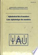 Alphabetical List of Members