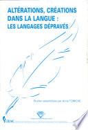 Altérations, créations dans la langue