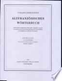 Altfranzösisches Wörterbuch