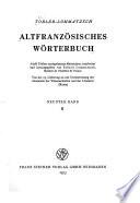 Altfranzösisches Wörterbuch