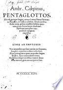 Ambr. Calepinus Pentaglottos, hoc est, quinque linguis, nempe Latina, Græca, Germanica, Flandrica, & Gallica constans