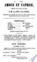 Amour et caprice