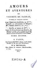 Amours Et Aventures Du Vicomte De Barras
