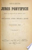 Analecta juris pontificii