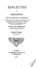 Analectes du bibliophile