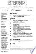 Analusis