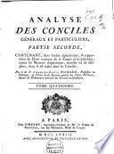 Analyse des conciles généraux et particuliers,