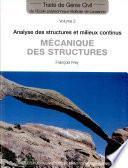 Analyse des structures et milieux continus : mécanique des structures