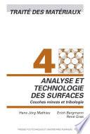 Analyse et technologie des surfaces