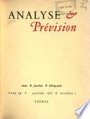 Analyse & [i.e. et] prévision