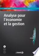 Analyse pour l'économie et la gestion