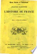 Analyse raisonnée de l'histoire de France