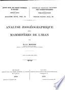 Analyse zoogéographique des mammifères de l'Iran
