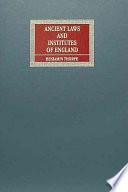 Ancient laws and institutes of England