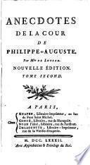 Anecdotes de la cour de Philippe-Auguste