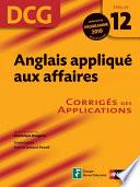 Anglais appliqué aux affaires - DCG - Épreuve 12 - Corrigés du manuel