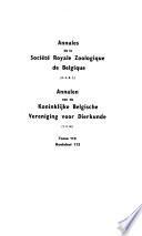 Annalen van de Koninklijke Belgische Vereniging voor Dierkunde