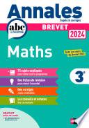 Annales ABC du Brevet 2024 - Maths 3e - Sujets et corrigés + fiches de révisions - EPUB