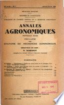 Annales agronomiques