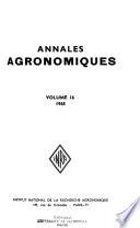 Annales agronomiques