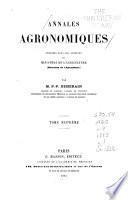 Annales agronomiques publiées sous les auspices du Ministère de l'agriculture (Direction de l'agriculture) ...
