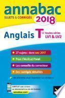 Annales Annabac 2018 Anglais Tle LV1 et LV2