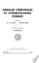 Annales Chirurgiae Et Gynaecologiae Fenniae