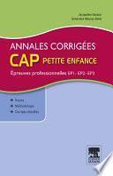 Annales corrigées CAP petite enfance Epreuves professionnelles