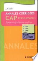 Annales corrigées CAP petite enfance