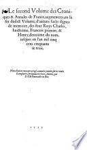 Annales & croniques de France