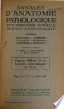 Annales d'anatomie pathologique et d'anatomie normale médico-chirurgicale