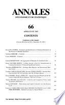 Annales d'économie et de statistique
