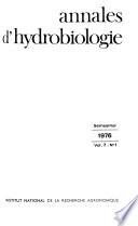 Annales d'hydrobiologie