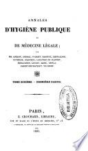 Annales d'hygiène publique et de médecine légale