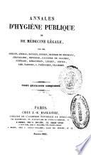 Annales d'hygiène publique et de médecine légale
