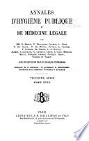 Annales d'hygiène publique et de médecine légale
