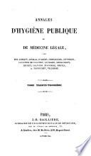 Annales d'hygiène publique et de médecine légale