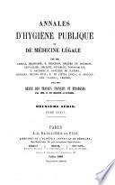 Annales d'hygiène publique et de médecine légale
