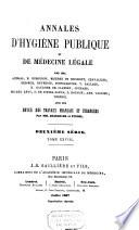 Annales d'hygiène publique et de médecine légale
