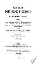 Annales d'hygiène publique et de médecine légale