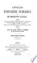 Annales d'hygiène publique et de médecine légale