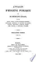 Annales d'hygiène publique et de médecine légale