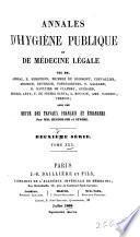 Annales d'hygiène publique et de médecine légale