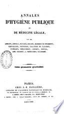 Annales d'hygiène publique, industrielle et sociale