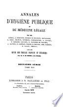 Annales d'hygiène publique, industrielle et sociale