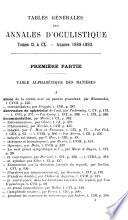 Annales d'oculistique
